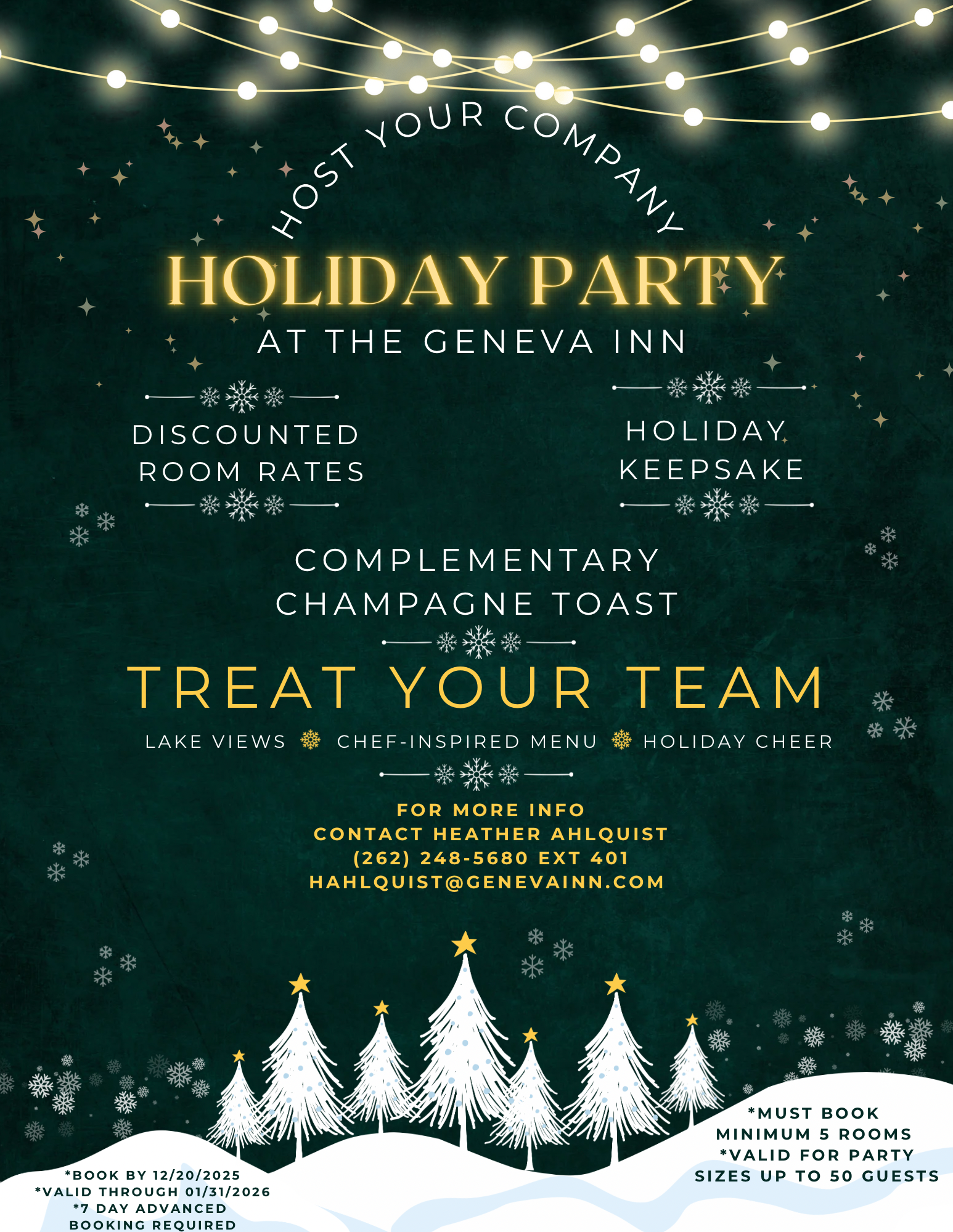 a poster for a holiday party